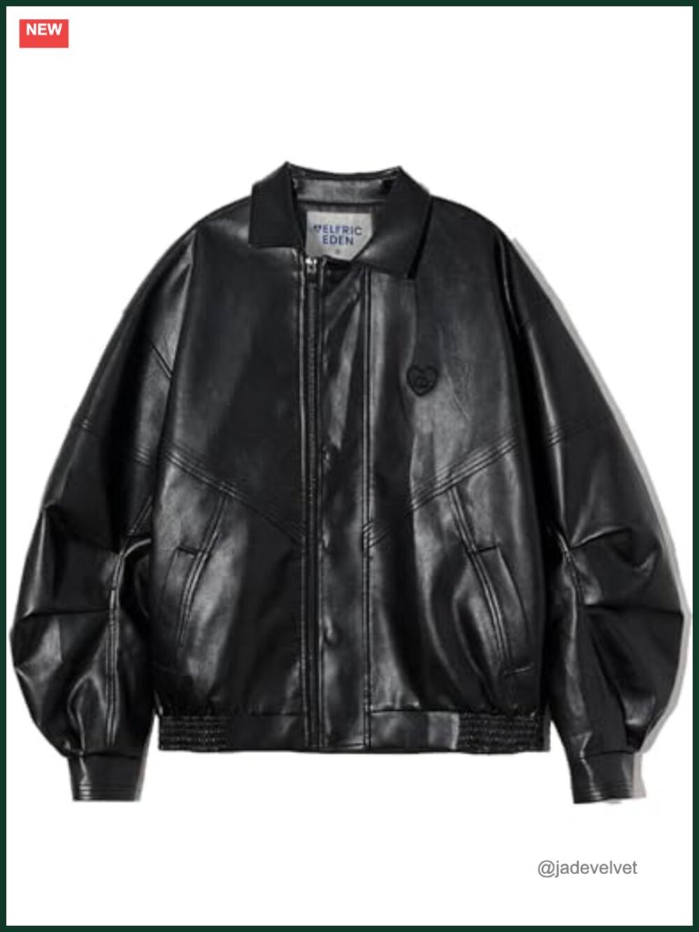 Faux Leather Oversized Bomber Moto Biker Jacket Coat